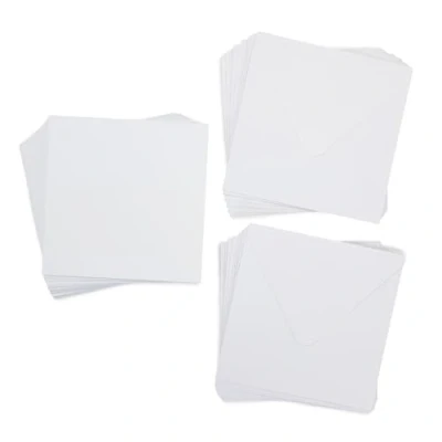 Image de Crafter&#039;s Companion 7&quot; x White Card &amp; Envelopes Pack of 50 Includes 25 Blanks Matching Great for a Variety Occasions