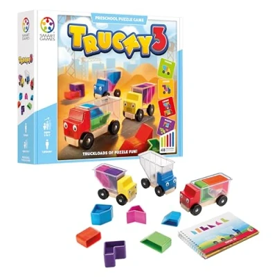Image de Smart Games Trucky 3, Preschool Puzzle Game with 48 Challenges, 3+ Years