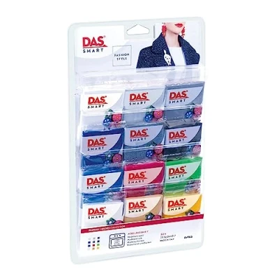 Image de DAS Smart Pâte polymère à cuire au four Assortiment Couleurs primaires 12 x 28.5g