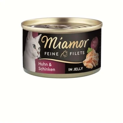 Image de Miamor Katzenfutter Feine Filets Huhn+Schinken 100 g, 24er Pack (24 x g)