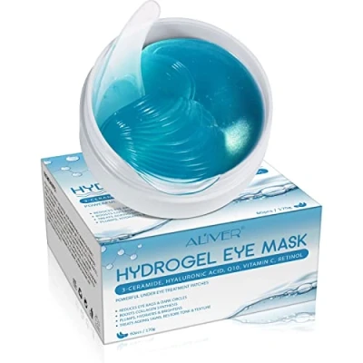 Image de Kollagen Lot de 60 coussinets pour les yeux, Patch yeux à l&#039;acide hyaluronique, l&#039;aloe vera, anti rides, hyaluronique