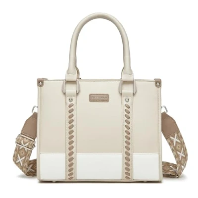 Image de Miss Lulu Sac Cabas Femme,Sac à Main Bandoulière en PU avec Sangle Tressée,Parfait pour l&#039;École,le Travail &amp; la Vie Quotidienne