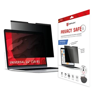 Image de Displex Privacy Safe Blickschutzfilter Universal 14&quot;, 16:9, Anti Reflex, Bluelight Filter, Magnetische Befestigung