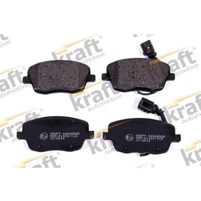 Image de KRAFT 6006565 Jeu de plaquettes frein Essieu avant contact signal d&#039;usure inclus SKODA: Fabia 2, Roomster, I 5 portes