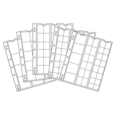 Image de Leuchtturm, Numis, feuilles (4 anneaux) Mélange de 5 Transparent dim: 193x217 mm. par jeu