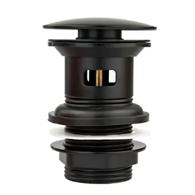 Image de Xcel Home™ Bonde de rechange noire fendue Click Clack Pop Up Construction En laiton massif qualité forme champignon/dôme