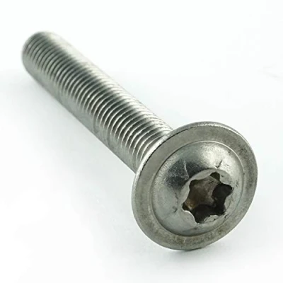 Image de Eisenwaren2000 vis à tête bombée M6 x 120 mm avec six pans creux TX et bride (10 pièces) ISO 7380 plate collet, filetées Acier inoxydable A2 V2A,