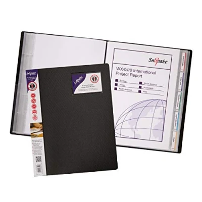 Image de Snopake 12325 indexé Display Book (lot de 5) A4 40 pochettes Unité noir