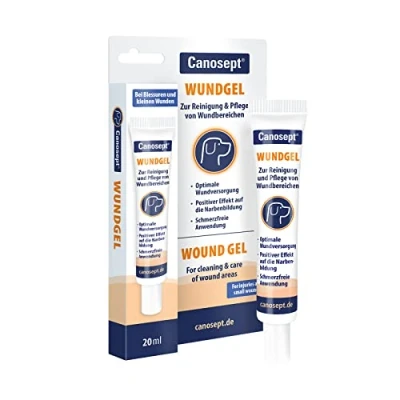 Image de Canosept Gel Cicatrisant pour chiens 20ml Pommade cicatrisante Nettoyage &amp; soins des zones de plaies Traitement optimal Antiseptique Utilisation sans stress