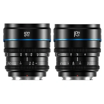 Image de SIRUI Night Walker T1.2 S35 Cine Lens Set, 16 mm, 75 objectif de mise au point manuelle à grande ouverture (MS 2SMB, monture M4/3, noir)