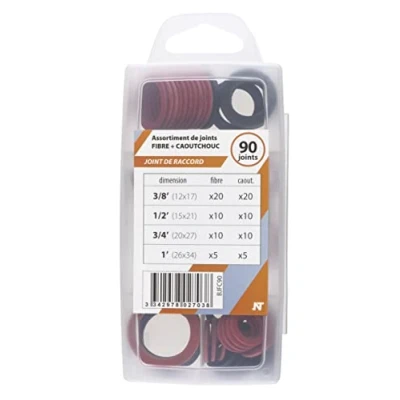 Image de Coffret 90 Joints = 45 Fibres + Caoutchouc 12x17 (3/8) à 26x34 (1&#039;) NOYON &amp; THIEBAULT
