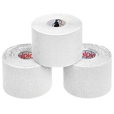Image de ALPIDEX Ruban Adhésif de Kinésiologie 5 m x 5,0 cm Diverse Couleurs 1/3/ 6/12 rouleaux E Book Exemples D&#039;application Bandes Kinesiology Tape, Couleur:blanc, Quantité:3