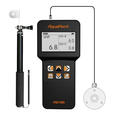 Image de Ampèremètre AH UVCBA, teste l&#039;indice UV des UVB UVC, intensité d&#039;irradiance et UVA. Enregistrez la distribution w/m² UVC