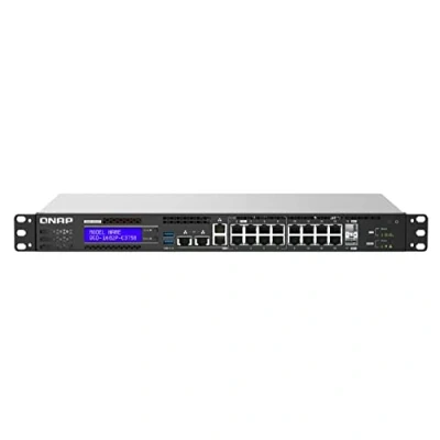 Image de QNAP QGD 1602P Géré L2 2.5G Ethernet (100/1000/2500) Connexion Ethernet, supportant l&#039;alimentation via ce port (PoE) Noir, Gris Neuf
