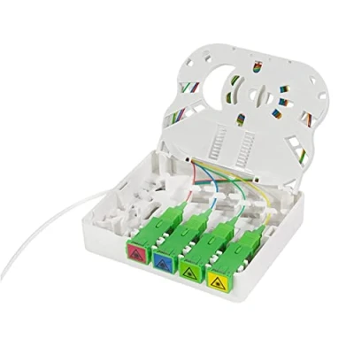 Image de LogiLink 066531 Boîte de Termination Optique d&#039;appartement (STOA) FTTH 4X SC/APC avec câble d&#039;installation 20 m Beige