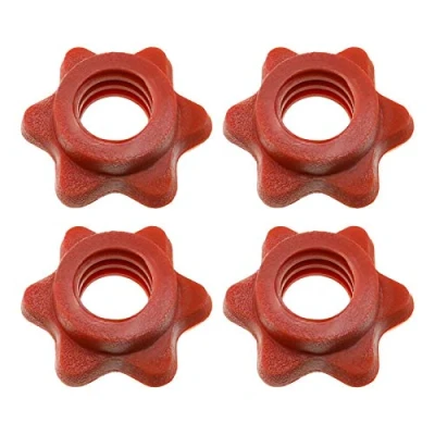 Image de OTOTEC 4X 25mm Barre d&#039;haltères Écrous Hexagonaux 1 Pouce Colliers de Verrouillage Rotatif Équipement Fitness pour Soulever Barres