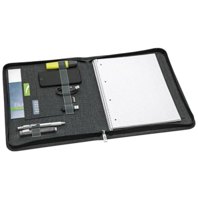 Image de Wedo 58351412 2018 Porte bloc collège A4, fermeture éclair, nombreuses poches &amp; passants Insertion pour gauchers, polyester, gris