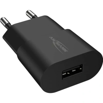 Image de ANSMANN Chargeur de téléphone HC105 (1 PCE) Rapide pour Smartphone, Tablette, powerbank, GPS, etc. iPhone, Samsung, Huawei, à 1 Port USB A 1.0A Noir