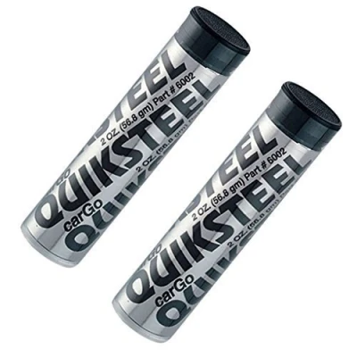 Image de QuikSteel Pâte époxy renforcée d&#039;acier pour métal Weld Mastic de réparation (Lot 2)
