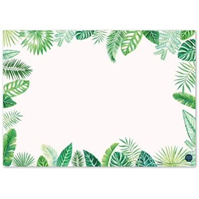 Image de TYSK Design Sous main jungle vierge beige (design au choix) en papier à déchirer DIN A3 To Do Liste Bloc notes Planning hebdomadaire