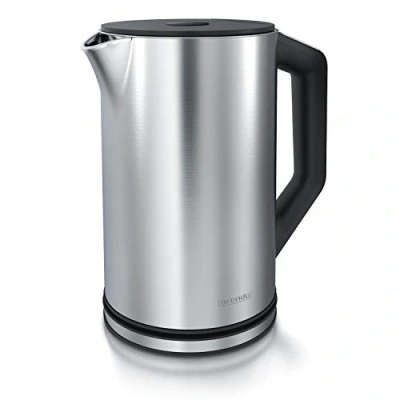 Image de arendo, Bouilloire Électrique en Acier Inoxydable, Ebullition Rapide, Sélection de la Température 40 à 100 , ou 4 Températures Prédéfinis, Modèle Elegant, 1,5 L 2200W, sans BPA, Gris Argenté brossé
