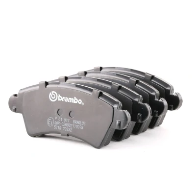 Image de BREMBO P 61 067 Jeu de plaquettes frein contact signal d&#039;usure exclu avec vis d&#039;étrier accessoires PEUGEOT: 206 3/5 portes