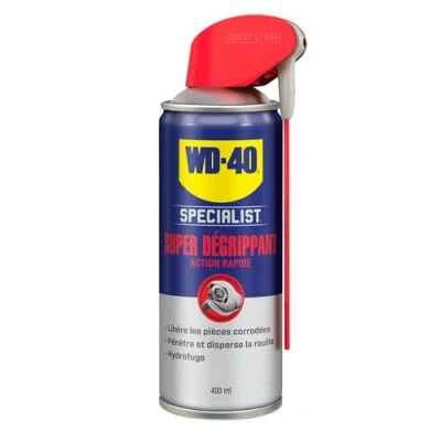 Image de WD 40 Specialist Super Dégrippant Spray Double Position Efficacité Immédiate Dégrippe rapidement et facilement Résistant à l&#039;Eau Compatible Tous Métaux 400 ML