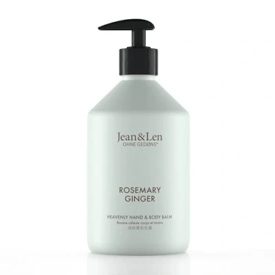 Image de Jean &amp; Len Heavenly Hand Body Balm Rosemary Ginger, pour une expérience de soin parfumée, avec l&#039;huile d&#039;argan bio et du beurre karité, sans parabènes ni silicones, 500 ml