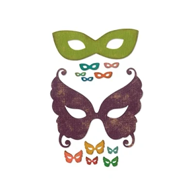 Image de Sizzix Masquerade by Tim Holtz gaufrage 3D Impresslits, Multicolore, XL, Taille unique