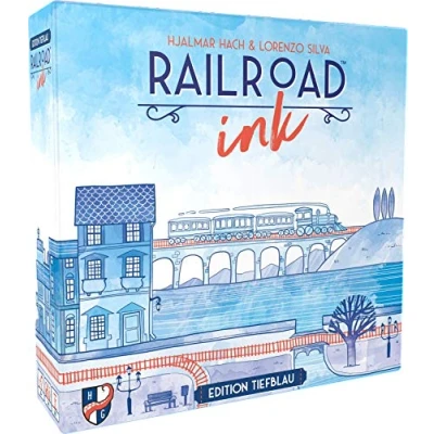 Image de Railroad Ink: Edition Bleu Profond Horrible Guild Allemand Jeu de dés pour 1 à 6 Personnes partir 8 Ans,