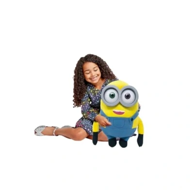 Image de Play by Minions Rise of Gru Peluche Premium Nouvelle sélection Bob, Otto, Kevin, Stuart, Dave avec yeux en PVC Licence originale (Bob 42cm)