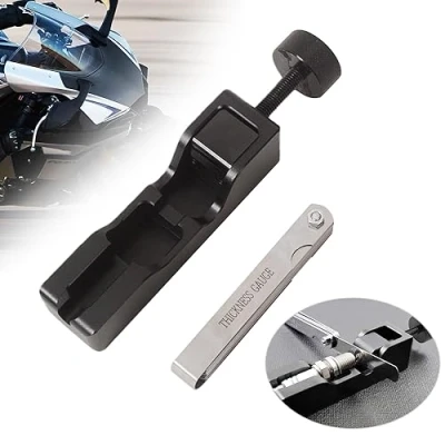 Image de Oldbones Outil d&#039;écart de bougie d&#039;allumage avec jauge d&#039;épaisseur universel pour compatible la plupart des bougies 10 mm, 12 14 16 mm (noir)