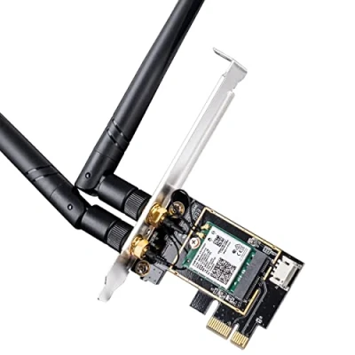 Image de Cudy WE3000 Ax3000 Carte WiFi 6 PCIe pour PC, 2402Mbps + 574Mbps, AX200, OFDMA, Bluetooth 5.0/4.2/4.0, Windows 10