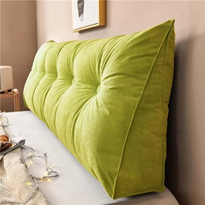 Image de Yanman Grand coussin cale triangulaire pour tête de lit, lecture, soutien lombaire, dossier taille, traversin positionnement doux, 120 x 50 20 cm