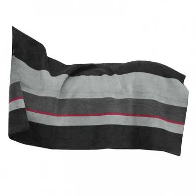 Image de Kentucky Couverture Polaire Heavy Square Stripes Noir/Gris 140x160cm