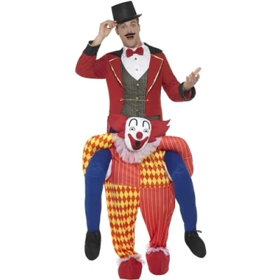 Image de Smiffys Costume dos de clown,Jaune,Combinaison une pièce avec fausses jambes