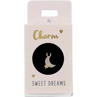 Image de Depesche Lettres 11834 046 Charm Lune, Pendentif doré pour Colliers, Bracelets et Boucles d&#039;oreilles, idéal comme Petit Cadeau, Multicolored, Normal