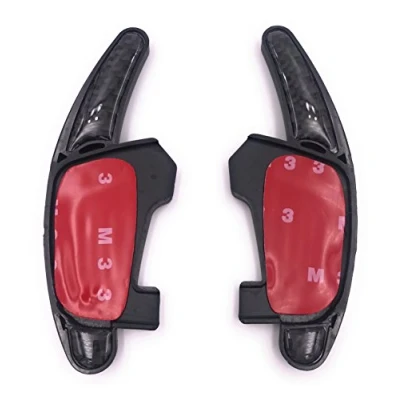 Image de H Customs bascule Shift Paddle Extension Palettes de Commande Look Carbone compatible avec Golf 7 MK7 seulement GTI R GTD