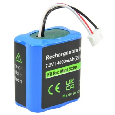Image de iPrize 7.2V 4000 mAh NI MH Batterie de Remplacement pour iRobot Braava 380T 380 390T 390, Mint 5200 5200B 5200C Hoover