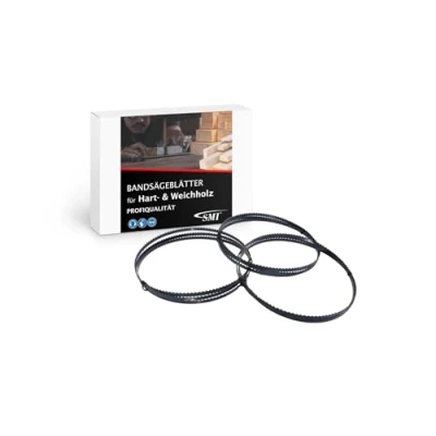 Image de SMI Lot de 3 lames scie à ruban pour bois, 1712 x 6 0,65 mm, dents par pouce, compatible avec Metabo BAS 260 Swift, Elektra Beckum 250 G, Einhell TC SB 245