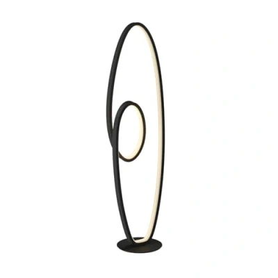 Image de LED Lampadaire Bronwyn à intensité variable (Moderne) en Noir Aluminium e. a. pour Salon &amp; Salle manger (1 lampe,à), Sur Pied, Lampe a de Sol