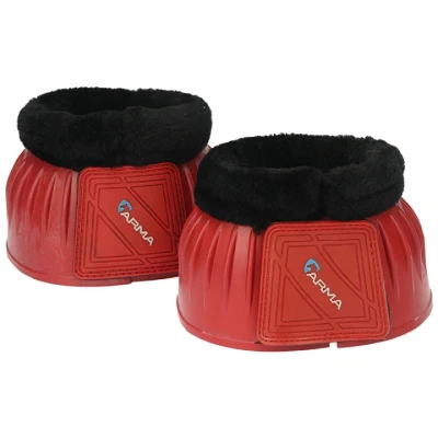 Image de Arma by Shires Cloches d&#039;Obstacles Molleton Noir Rouge Cob