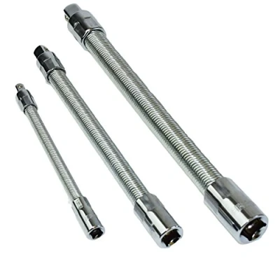 Image de 3pc lecteur mixte prise souple Flexi Bar Extesion Adaptateur 3/8 1/4 + 1/2