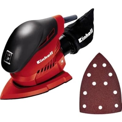 Image de Einhell Ponceuse multifonctions TH OS 1016 (100 W, Surface de ponçage : 104 cm2) Livré avec une feuille abrasive et un sac à poussières