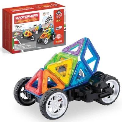 Image de Magformers Amazing Transform Wheel Magnetic Building Blocks Toy. Makes Cars and Bikes. with Special Adjustable Multi Piece.