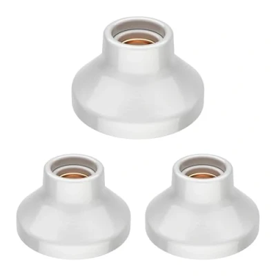 Image de ledscom.de 3 pièces plafonnier/douille de lampe ELEKTRA, porcelaine, blanc brillant, 1x E27 max. 300W
