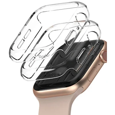 Image de Ringke [Slim] Coque Compatible avec Apple Watch 40mm Series 6/5 / 4 SE/SE 2 [2 Pack] Transparente Solide Rigide Bumper Clear &amp;