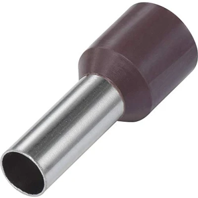 Image de VOGT VERBINDUNGSTECHNIK Embout Simple dextrémité de câble 470812 10 mm² x 12 mm partiellement isolé Marron 100 pc(s)