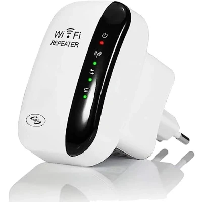 Image de HSYWBC WiFi Répéteur 300Mbps Wireless Mini Repeater sans Fil Adaptateur Amplificateur de Signal Répétiteur, 2.4GHz Antennes Intégrées Norme,1 Port Ethernet, Protection WPS
