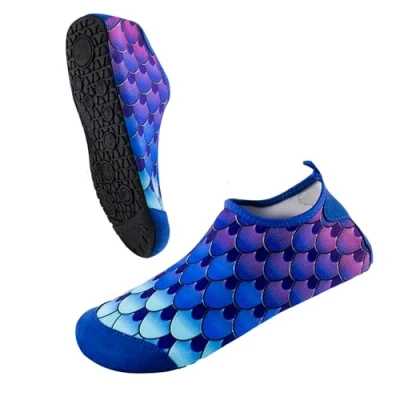 Image de Milaloko Chaussures de Plage Hommes Femmes Léger Pieds Nus d&#039;eau Rapide Sec Respirant Surf Plongée Natation, Bleu, 40 41